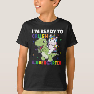 Camiseta Estou pronto para esmagar o Jardim de Infância Din