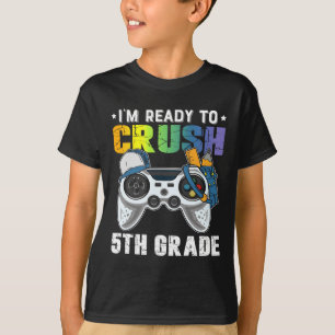 Camiseta Estou pronto para esmagar o jogo de vídeo do 5 par
