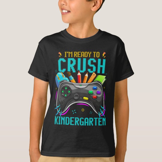 Camiseta Estou pronto para esmagar o Kindergarten Ck para o (Frente)