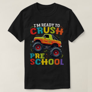 Camiseta Estou pronto para esmagar o monstro da pré-escola.