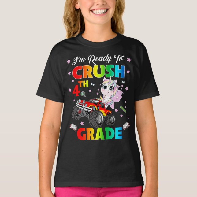 Camiseta Estou Pronto Para Esmagar O Monstro Do 4º Grau Uni (Frente)