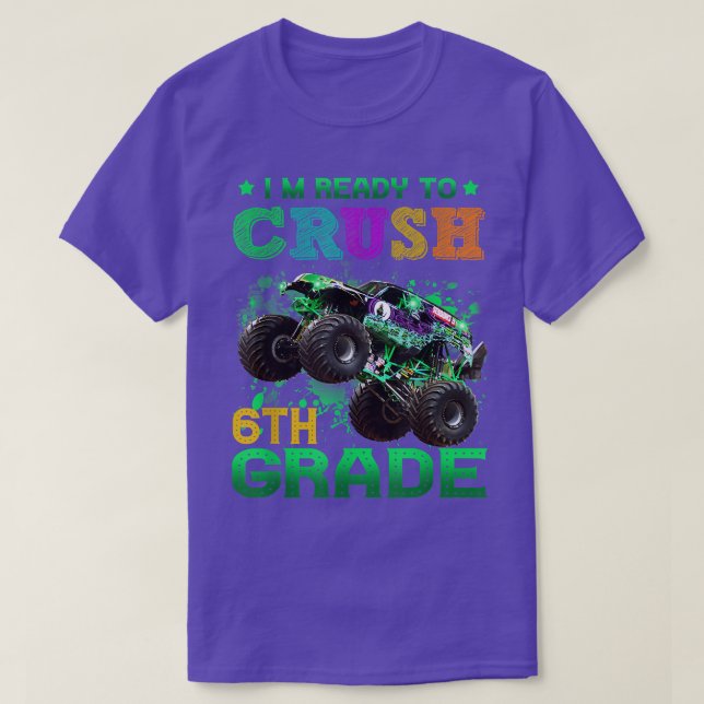 Camiseta Estou pronto para esmagar o monstro do 6 (Frente do Design)