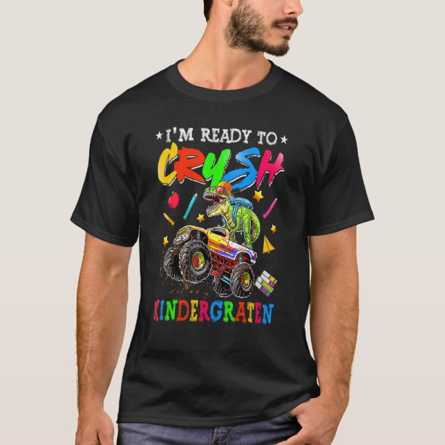 Camiseta Estou pronto para esmagar o monstro do Kindergrate (Frente)