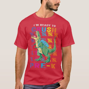 Camiseta Estou Pronto Para Esmagar O Pré K Dinossauro De Vo