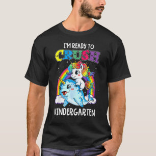 Camiseta Estou pronto para esmagar o Pré K Primeiro Dia de 