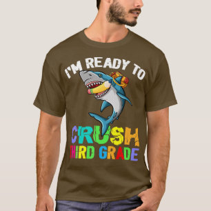 Camiseta Estou Pronto Para Esmagar O Tubarão De 3º Grau De