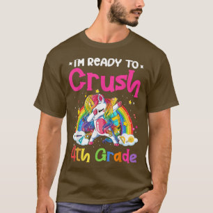 Camiseta Estou pronto para esmagar o unicórnio fofo do 4º a