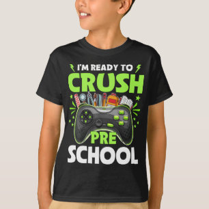 Camiseta Estou pronto para esmagar o vídeo pré-escolar de v