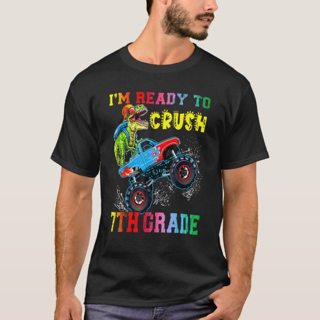 Camiseta Estou pronto para esmagar os dinossauros 7. (Frente)