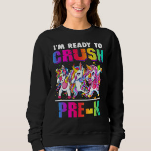 Camiseta Estou pronto para esmagar Pré K Baby Unicorn