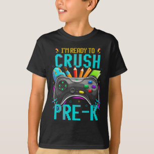 Camiseta Estou pronto para esmagar pré-k Ck para o jogo de 