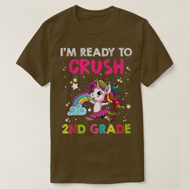 Camiseta Estou pronto para esmagar segundo Grau de volta ao (Frente do Design)