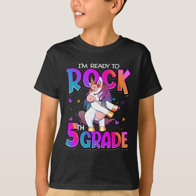 Camiseta Estou pronto para fazer 5 de Unicórnio de volta à  (Frente)