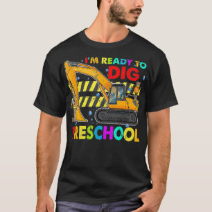Camiseta Estou pronto para fazer a construção da pré-escola