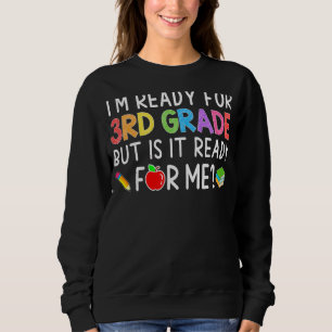 Camiseta Estou pronto para o 3º ano de volta para o aluno d