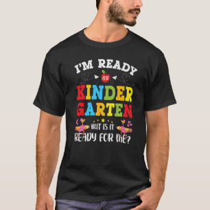 Camiseta Estou pronto para o jardim de infância Flamingo de
