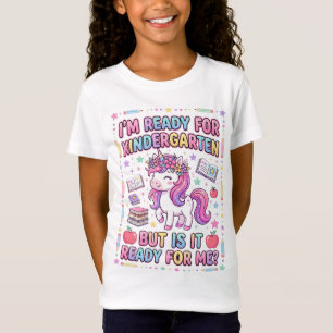 Camiseta Estou Pronto Para o Jardim de Infância Unicórnio