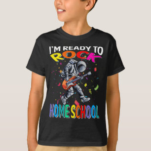 Camiseta Estou pronto para Rock Homeschool Astronauta T-Shi