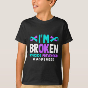Camiseta Estou Quebrado Prevenção ao Suicídio Conscientizaç