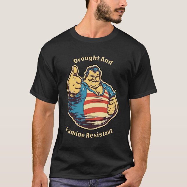 Camiseta Estou seca e resistente à fome - Funnitee (Frente)
