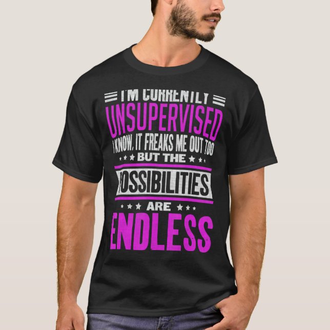Camiseta Estou sem supervisão, sei que me assusta. (Frente)