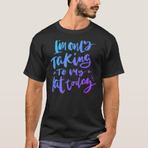 Camiseta Estou Só Falando Com Meu Gato Hoje - Gata Divertid