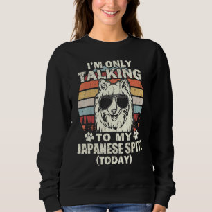 Camiseta Estou Só Falando Com O Meu Japanese Spitz Hoje Vin