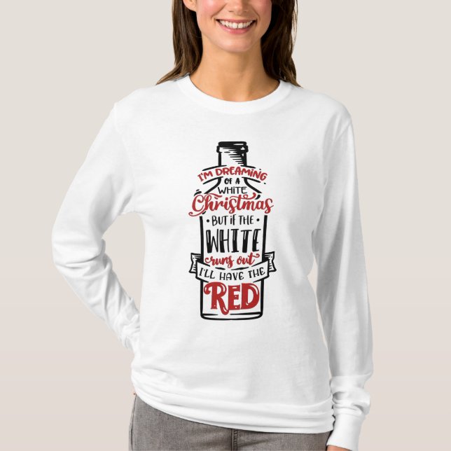 Camiseta Estou Sonhando com um Natal branco (Frente)
