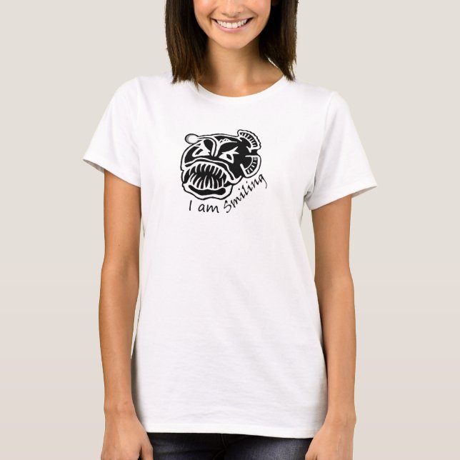 Camiseta Estou sorrindo Anglerfish (Frente)