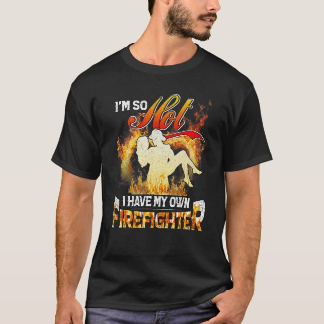 Camiseta Estou tão quente que tenho minha própria esposa bo (Frente)