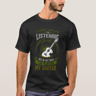 Camiseta Estou Tocando Violão Na Minha Cabeça, Tocando Viol