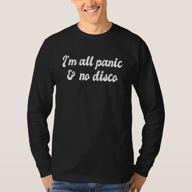 Camiseta Estou Todo em Pânico e Sem Disco Meme Viral Saúde  (Frente)