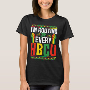 Camiseta Estou torcendo por cada Hbcu História Negra Mês St