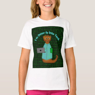 Camiseta Estou totalmente na tecnologia como uma lontra