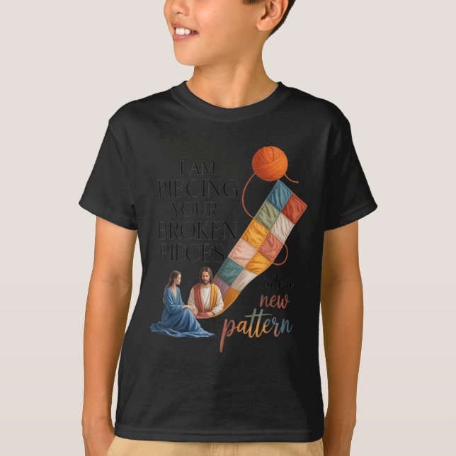 Camiseta Estou Transformando Seus Pedaços Quebrados Em Um N (Frente)