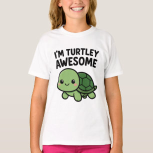 Camiseta Estou Turtlemente Incrível Desenho de Tartaruga En