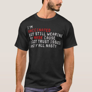 Camiseta Estou Vacinado, mas ainda Visto minha máscara