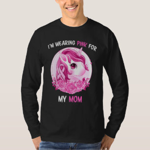 Camiseta Estou Vestindo Rosa Para Minha Mãe, Crianças Do Un