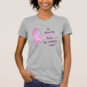 Camiseta Estou Vestindo Rosa por Alguém que Eu Amo