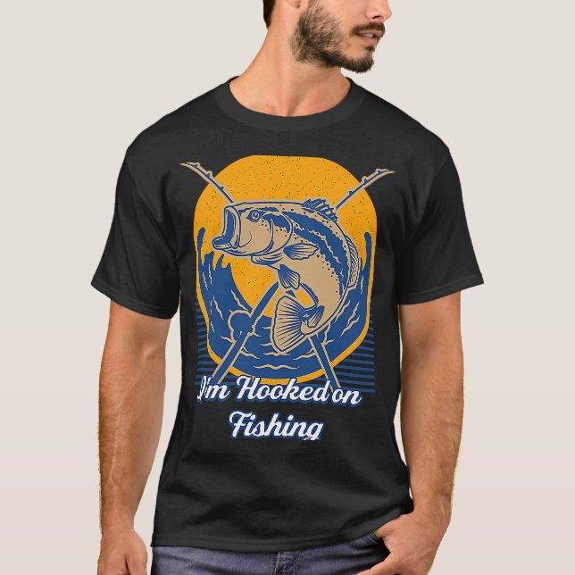 Camiseta Estou viciado em lagoas de pesca. (Frente)