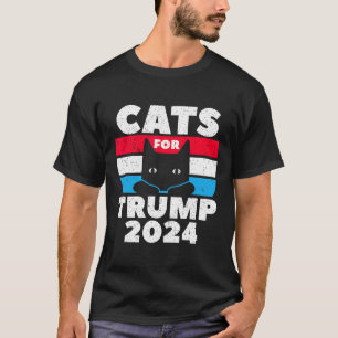 Camiseta Estou votando gatos para a eleição de Trump Deté