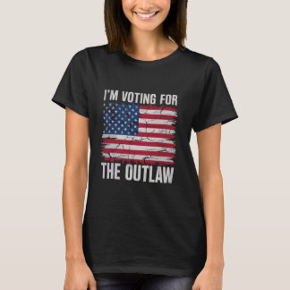 Camiseta Estou votando no Outlaw USA Engraçado Político