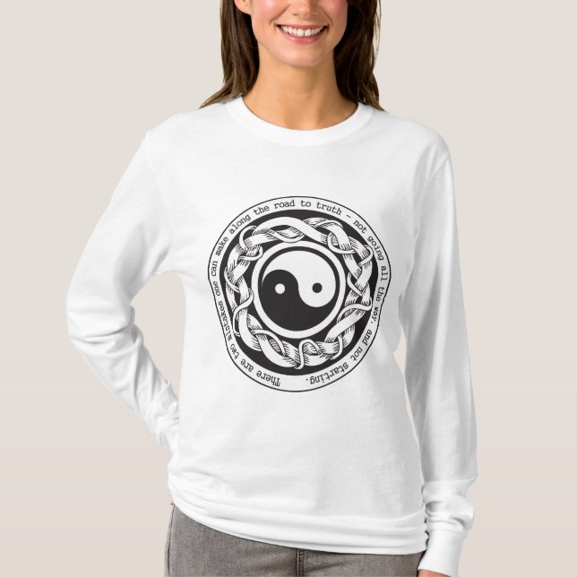Camiseta Estrada à verdade Yin Yang (Frente)