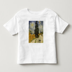 Camiseta Estrada com ciprestes, 1890 de Vincent van Gogh