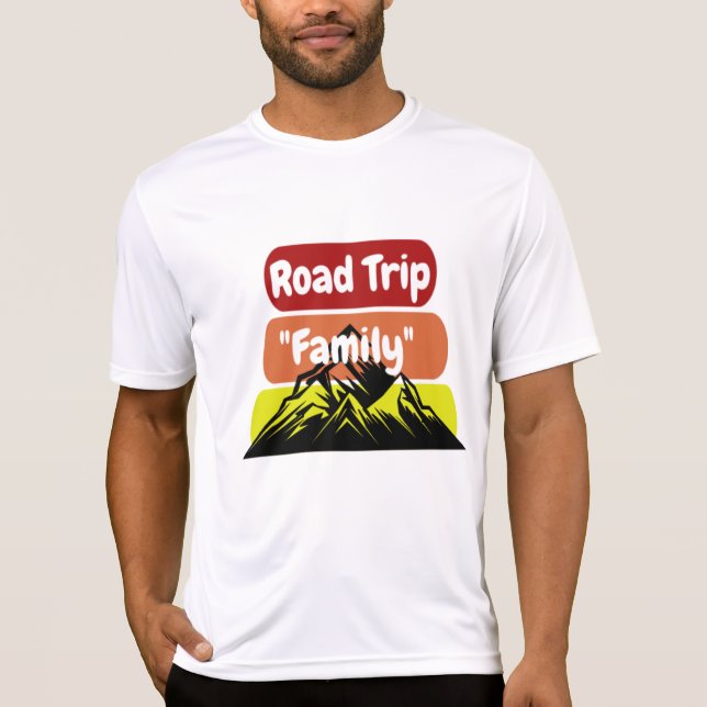 Camiseta Estrada da Família Personalizada Montanha Sunset T (Frente)