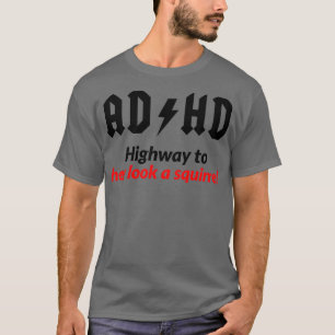 Camiseta Estrada de Alta Definição para Olhar Um Esquilo Mu