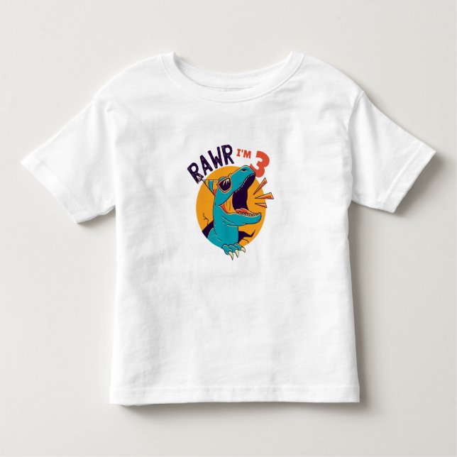 Camiseta Estrada de Dinossauro de Idade Personalizada Eu so (Frente)