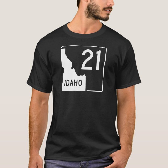 Camiseta Estrada de estado 21 de Idaho (Frente)
