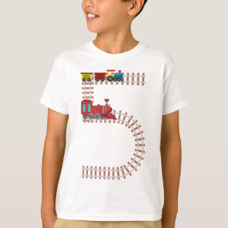 Camiseta Estrada De Ferro De Comboio De Aniversário De 5 Co