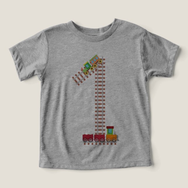Camiseta Estrada De Ferro De Comboio primeiro aniversario C (Design frontal)